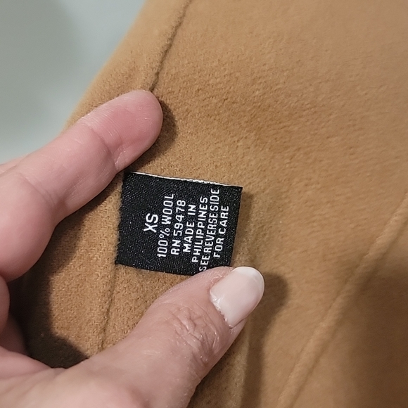 Carol Little szXS Double Breasted Wool Camel Plaid Jacket. BinG - Picture 7 of 9